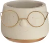 Blumenübertöpfe "Frieda" aus Keramik mit Brille mit Produktbild-Vorschau 1