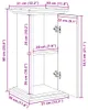 vidaXL Poteau avec espace de rangement imitation vieux bois Voir les images du produit 8