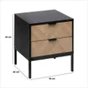 A product shot of a nightstand with dimensions indicated. Podgląd zdjęcia produktu