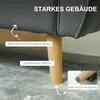 HOMCOM Zweisitzer Sofa mit 2 Kissen Polstersofa mit 54cm Produktbild-Vorschau 6