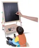 tavolo da disegno in legno bifacciale 2 in 1 per neonati, Anteprima dell’immagine prodotto 3