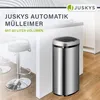 A modern kitchen or dining area with a stainless steel automatic trash can and bar stools. Náhľad obrázku produktu