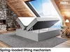 MEBLINI Boxspringbett mit Bettkasten - 200x220 - H3/Grau Produktbild-Vorschau 3