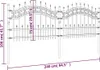 vidaXL Płot ogrodowy z grotem Czarny 240 x 75 cm Stal Podgląd zdjęcia produktu 7