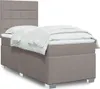 Hochwertig Boxspringbett mit Matratze Taupe 100x200 cm Produktbild-Vorschau 1