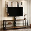 TV-Schrank Braun 116x42x125 cm mit schwarzem Hartglas, Produktbild-Vorschau 2
