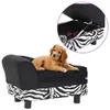 vidaXL Hundesofa Schwarz 57x34x36 cm Plüsch Produktbild-Vorschau 2