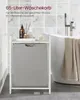 A laundry basket with a shelf in a bathroom setting next to a bathtub. Produktbild-Vorschau