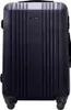 A dark blue suitcase is shown from the front on a white background. Náhled obrázku produktu
