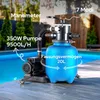 Sistema di filtraggio a sabbia AREBOS 350W 9500L/h Valvola Anteprima dell’immagine prodotto 8