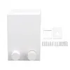 A white retractable clothesline and its mounting accessories are displayed against a white background. Podgląd zdjęcia produktu