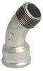 Raccordo in Ghisa Malleabile Zincata, Curva Filettata 45° - Anteprima dell’immagine prodotto 1