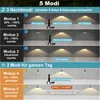 LED Solarlampe Bewegungsmelder Außen Pendelleuchte IP65 Produktbild-Vorschau 3