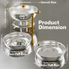 WARMOUNTS Chafing Dish Set 4-dielna sada zlatá 8QT nerezová Náhľad obrázku produktu 10
