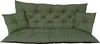 A green cushion set for a bench with two additional pillows. Produktbild-Vorschau