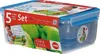 Emsa Clip & Close 5Er Set Frischhaltedosen, 0,15 L - 3,7 L, Produktbild-Vorschau 3