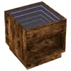 vidaXL Nachttisch mit Infinity-LED Räuchereiche 50x50x50 cm Produktbild-Vorschau 3