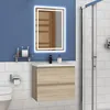 Waschtisch mit Unterschrank 60cm Alast Badmöbel Set Eiche Produktbild-Vorschau 4