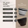 Große Holzfass-Optik Pflanzschale grau für draußen 51 x 36 Produktbild-Vorschau 2