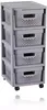 Rollregal KETER Curver Infinity 4 x 11 L, hellgrau Produktbild-Vorschau
