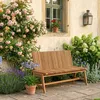 Gartenbank Leeds Teakholz 130 cm – verstellbare Rückenlehne Produktbild-Vorschau 5