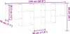 vidaXL Wandregal Weiß 159x18x66 cm Holzwerkstoff Produktbild-Vorschau 7