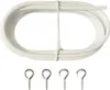 10FT Gardinendraht mit 4 Haken DIY Gardinenstange Bild Produktbild-Vorschau 1
