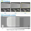 Miroir lumineux 80x60cm,3 couleurs + dimmable + anti-buée + Voir les images du produit 3