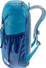 Side view of a blue and teal backpack. Voir les images du produit