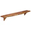 A wooden shelf on a white background. Produktbild-Vorschau