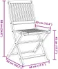 vidaXL Gartenstühle 2 Stk. Klappbar 44x50x88 cm Massivholz Produktbild-Vorschau 7