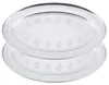 2er-Set ovale Servierplatten aus Edelstahl, 40 cm Voir les images du produit