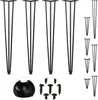 Relaxdays Hairpin Legs, sada 4 ks, 3 vzpěry, kov, nohy ve Náhled obrázku produktu 1