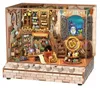 Tonecheer, DIY 3D Holz Puzzle met 6 verschillende geluidseffecten en stofkap, Miniature House Magic Shop, TQ403, 18x14,5x15,4cm Náhľad obrázku produktu