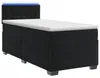 vidaXL Boxspringbett mit Matratze und LED Schwarz 90 x 200 Produktbild-Vorschau 1