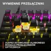 A close-up view of a mechanical keyboard with illuminated keys and exposed switches. Náhľad obrázku produktu