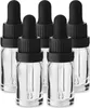 5x Glasflasche klar 10 ml mit schwarzer Glaspipette Produktbild-Vorschau 1