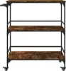 vidaXL Kuchynský vozík dub dymový 100,5x50x105 cm materiál Náhľad obrázku produktu 7