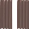 vidaXL Zasłony woalowe z oczkami 2 szt. Brązowy 140x225 cm Podgląd zdjęcia produktu 1