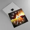 Wanduhr - Quadrat - Glasuhr - Drache Rock Kreatur - 40x40cm Produktbild-Vorschau 2