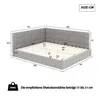 A diagram of a bed frame with dimensions and measurements. Produktbild-Vorschau