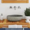 DELUKE® Naturstein Waschbecken oval - Flussstein | Produktbild-Vorschau 6