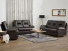 BELIANI Sofa Braun Kunstleder 2-Sitzer Relaxfunktion Retro Produktbild-Vorschau 4