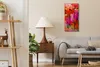 Dekor Leinwand Uhr Wandbilder Quarz 30x60 Blumen Moderne Produktbild-Vorschau 3