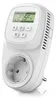 A white digital plug-in thermostat with a digital display and buttons. Anteprima dell’immagine prodotto