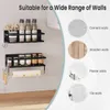 WOLTU Wandregal 2er Set, mit Küchenrollenhalter Haken, aus Produktbild-Vorschau 6