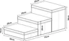 Hundetreppe 'Vojens' Haustiertreppe mit 3 Stufen 75x40x30 Produktbild-Vorschau 5