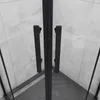 90x90x195cm Schwarz Runddusche Duschkabine Viertelkreis Produktbild-Vorschau 6