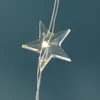 LED Drahtlichterkette Sterne - 100 warmweiße LED - L: 4,95m - Timer - Batterie - silber, transparent Produktbild-Vorschau