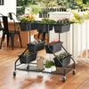 COSTWAY Support pour fleurs Escalier pour fleurs avec bacs Voir les images du produit 2